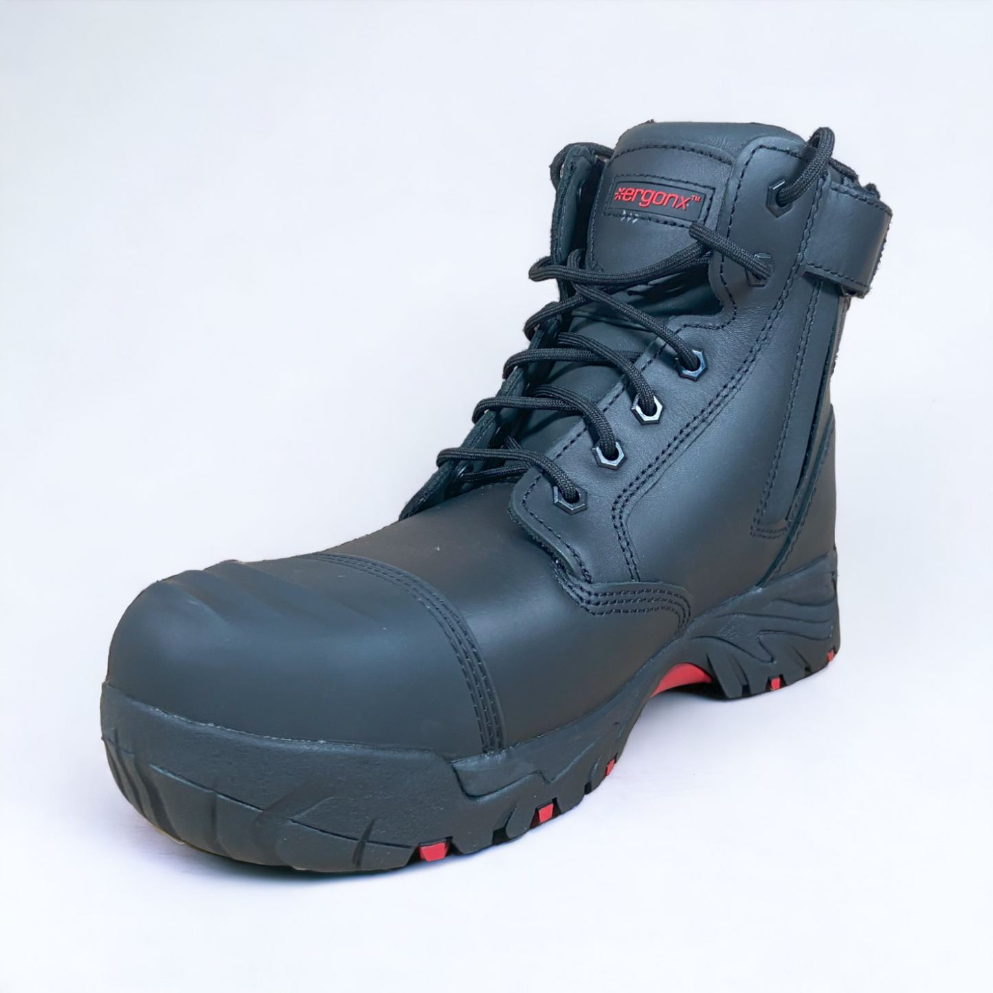 Ergonx Safety Boots Lace Up (Helium) Black