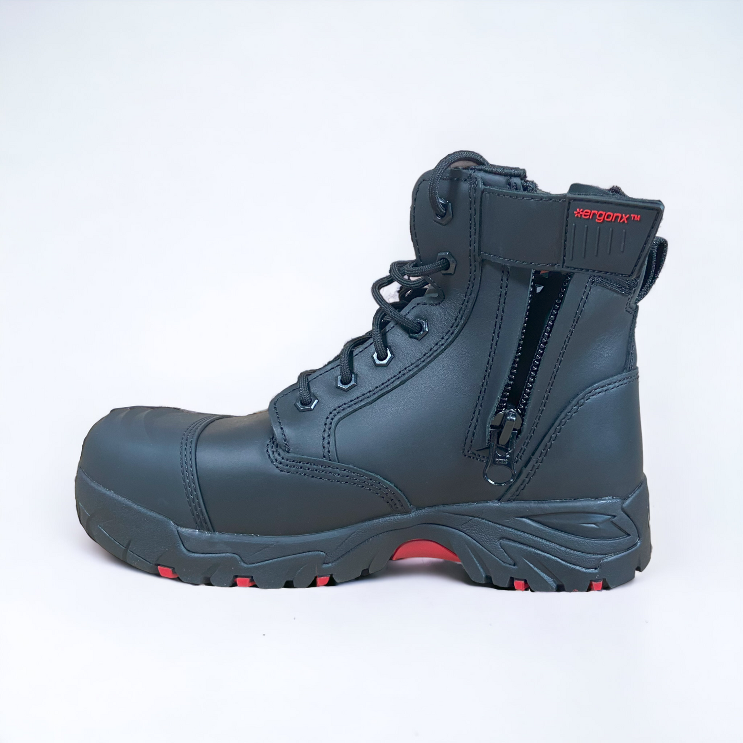 Ergonx Safety Boots Lace Up (Helium) Black