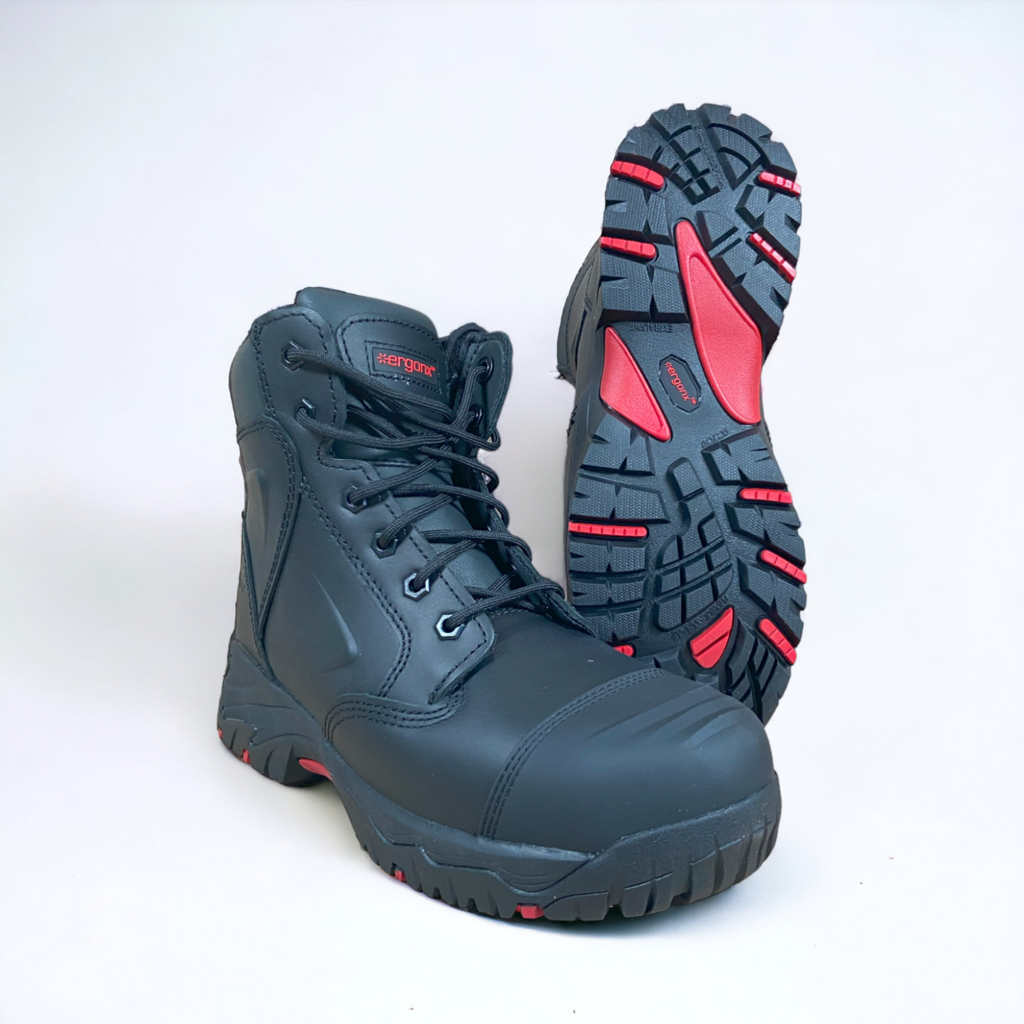 Ergonx Safety Boots Lace Up (Helium) Black