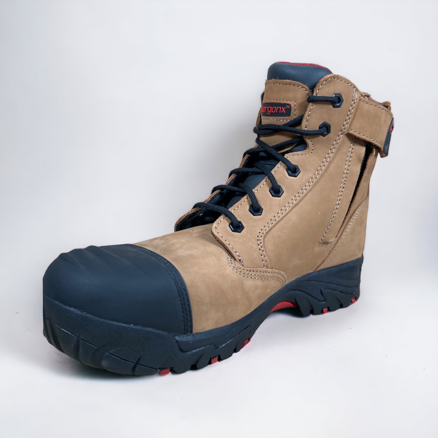 Ergonx Safety Boots Lace Up (Helium) Tan