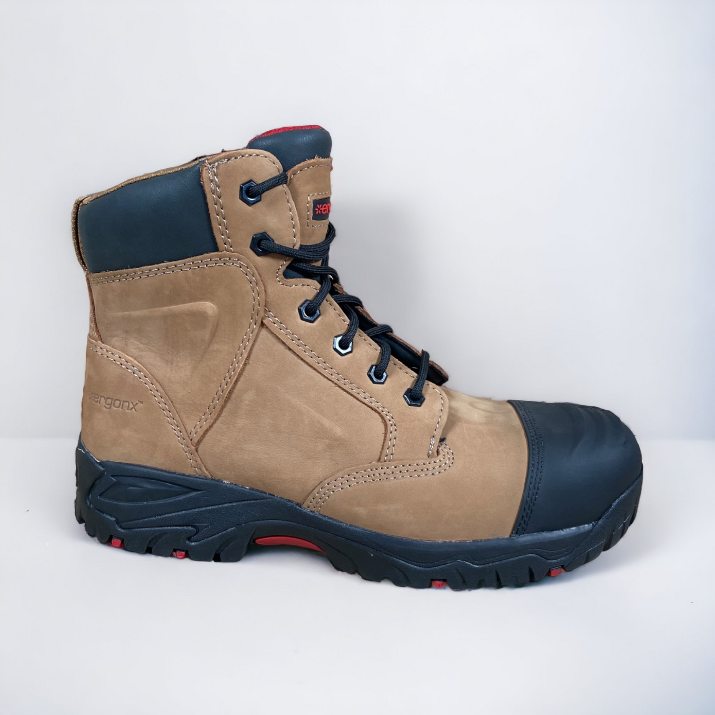 Ergonx Safety Boots Lace Up (Helium) Tan