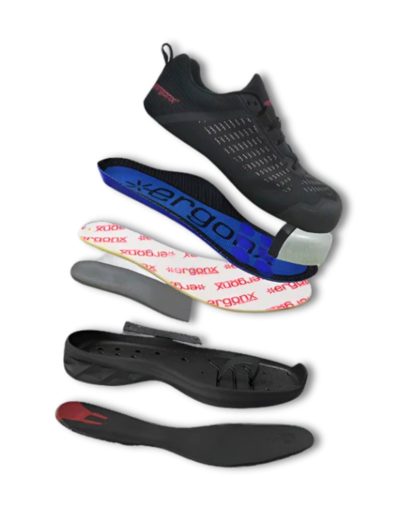 Ergonx Orthotic Safety Shoe Lace Up (LITHIUM) Black