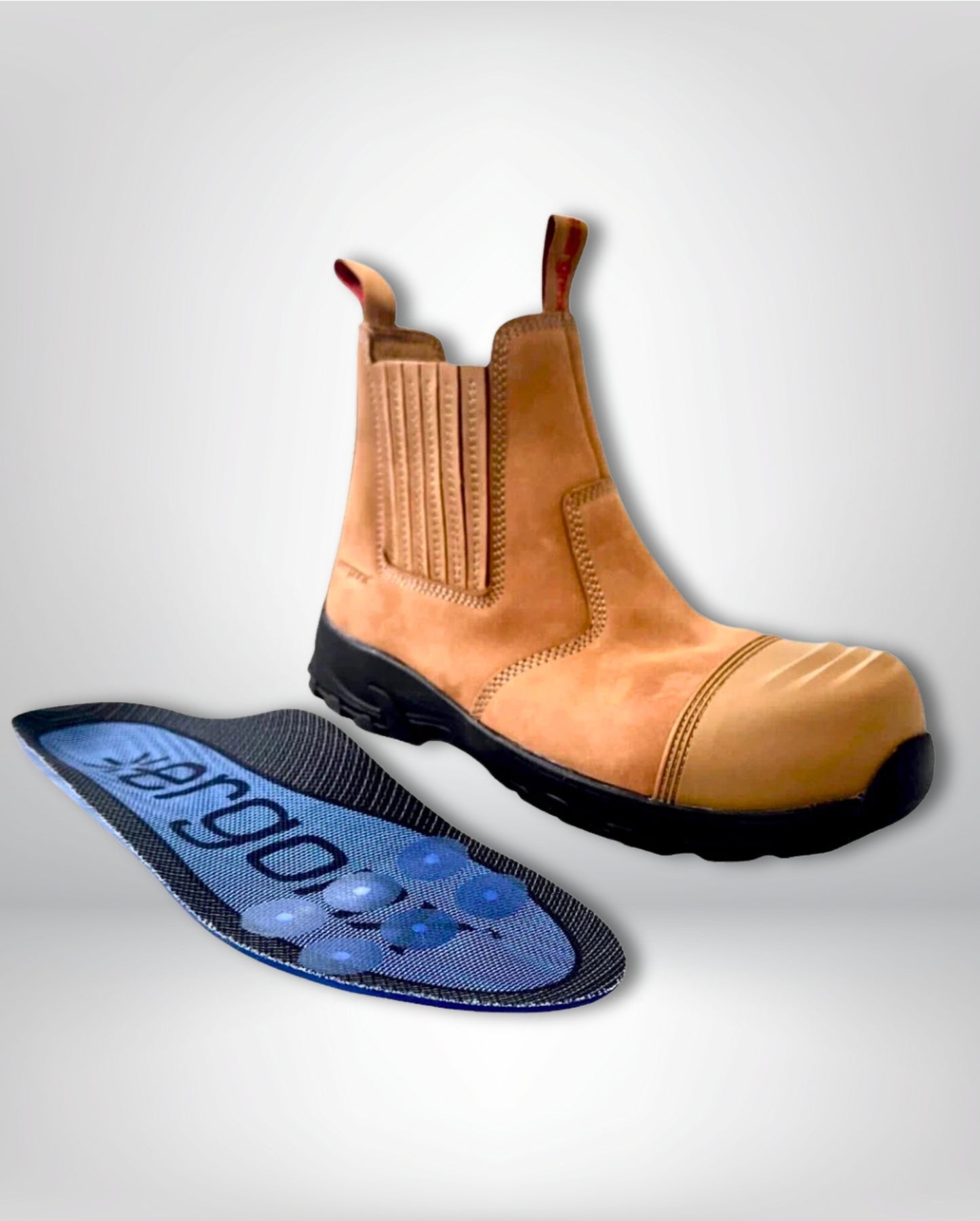Ergonx Safety Boots Slip On (Hydrogen) Tan Toe