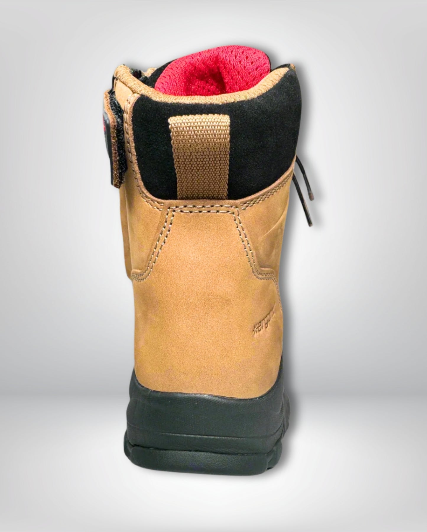 Ergonx Tan Toe Lace Up Safety Boots + Socks Bundle