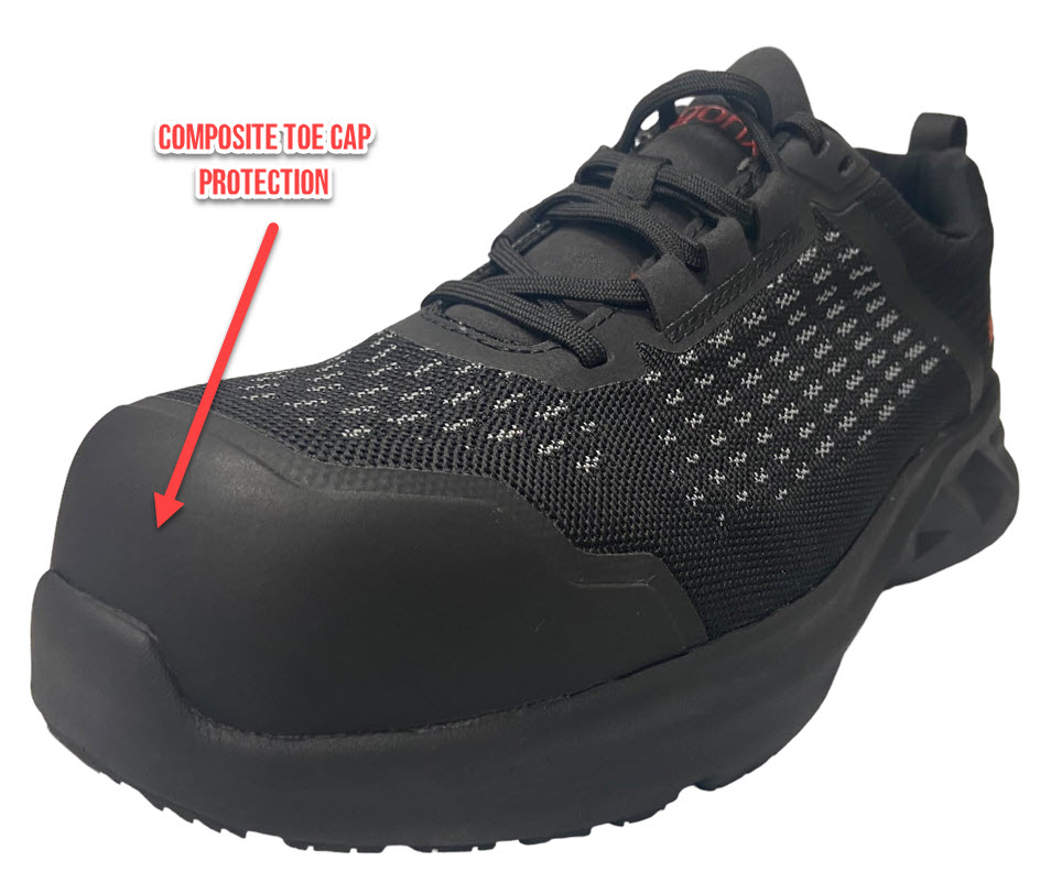 Composite toe cap boots and shoes protect like steel cap boots, but are cooler and lighter. Steel cap boots are often heavier and hotter than composite toe boots and shoes