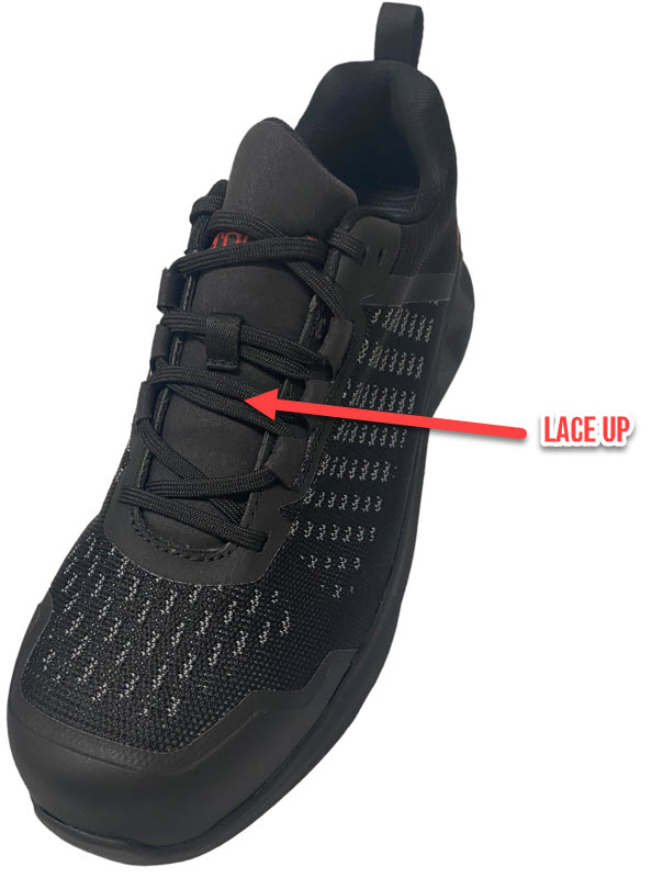 Laces help to keep our work boot range secure on your feet and steel free