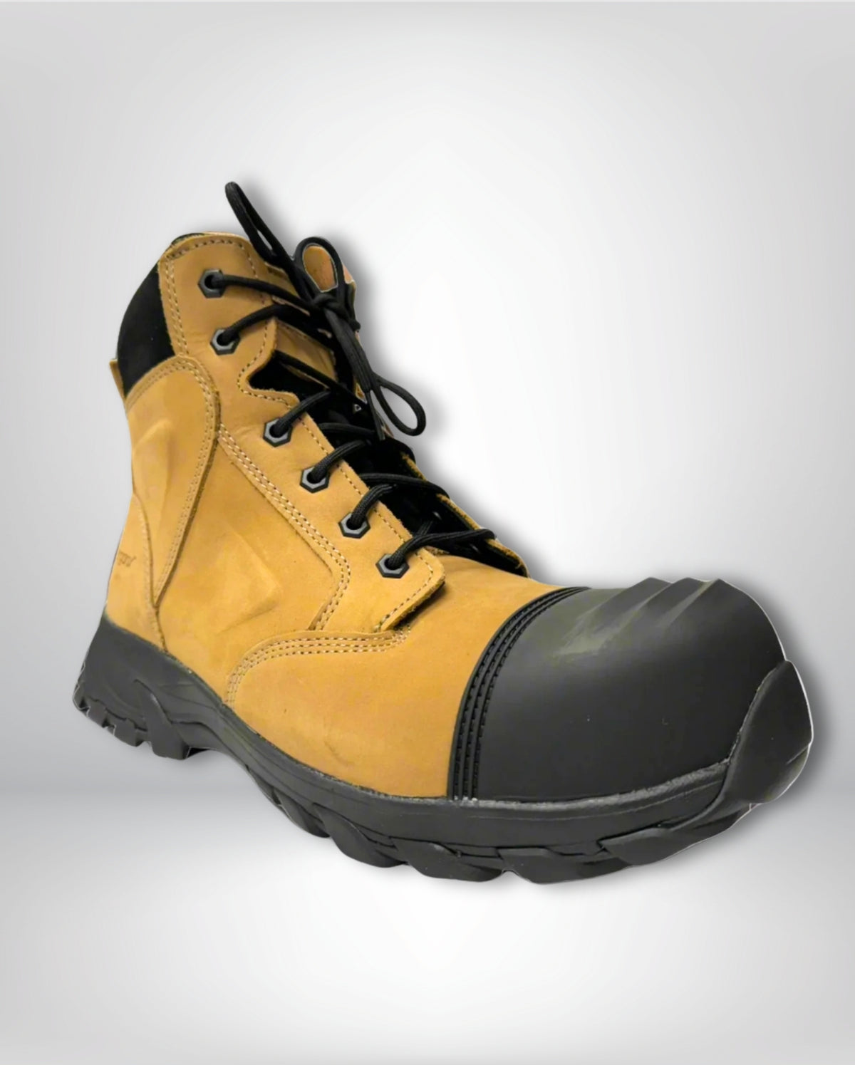 Ergonx Tan Lace Up Safety Boots + 6 Socks + 1L Bottle & Cap Bundle