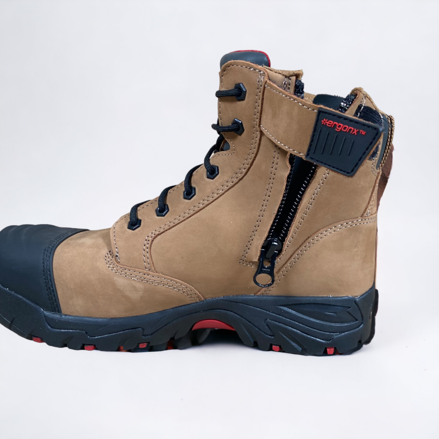 Ergonx Safety Boots Lace Up (Helium) Tan