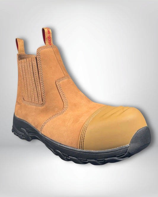 Ergonx Safety Boots Slip On (Hydrogen) Tan Toe