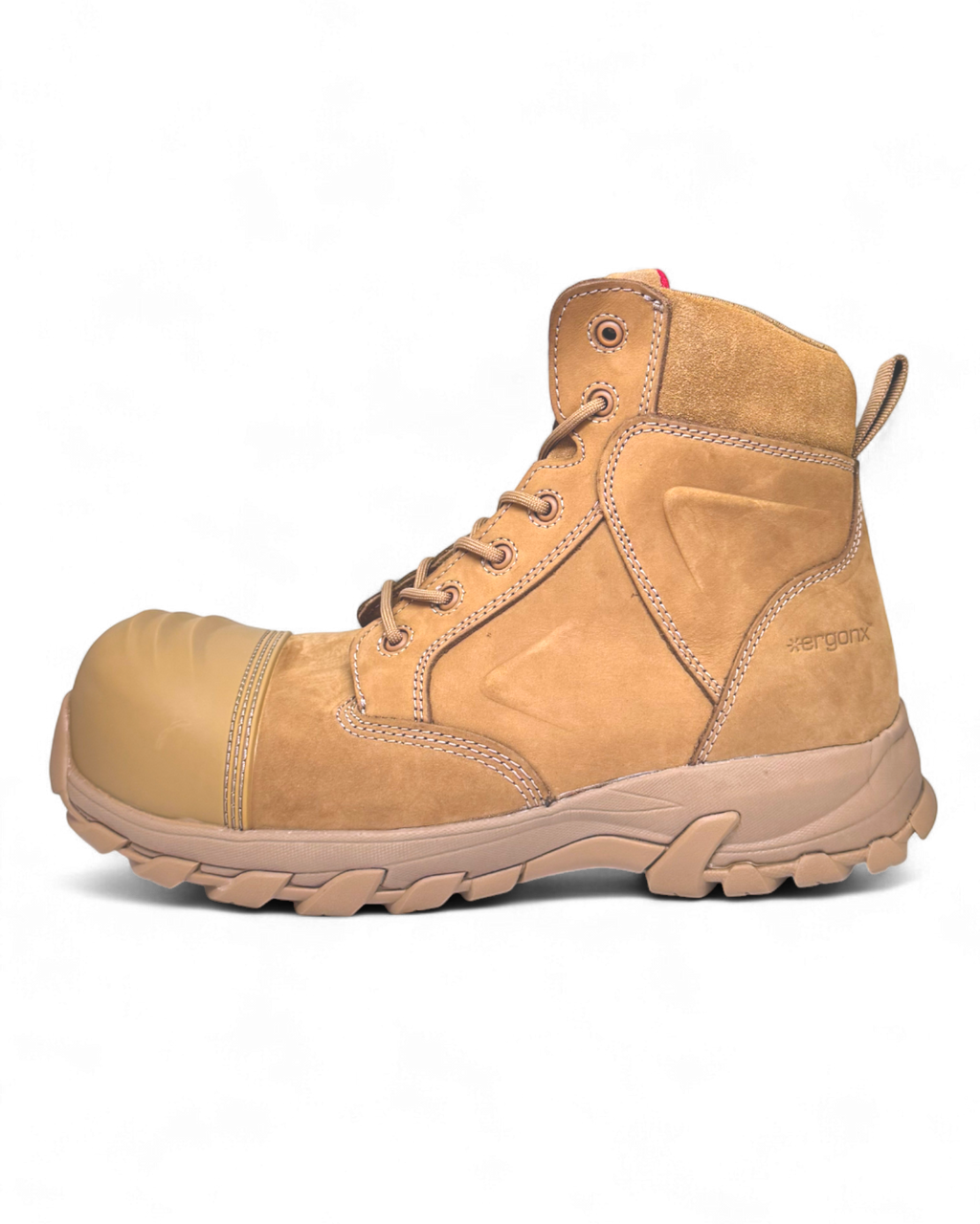Ergonx Safety Boots Lace Up (Helium) All Tan