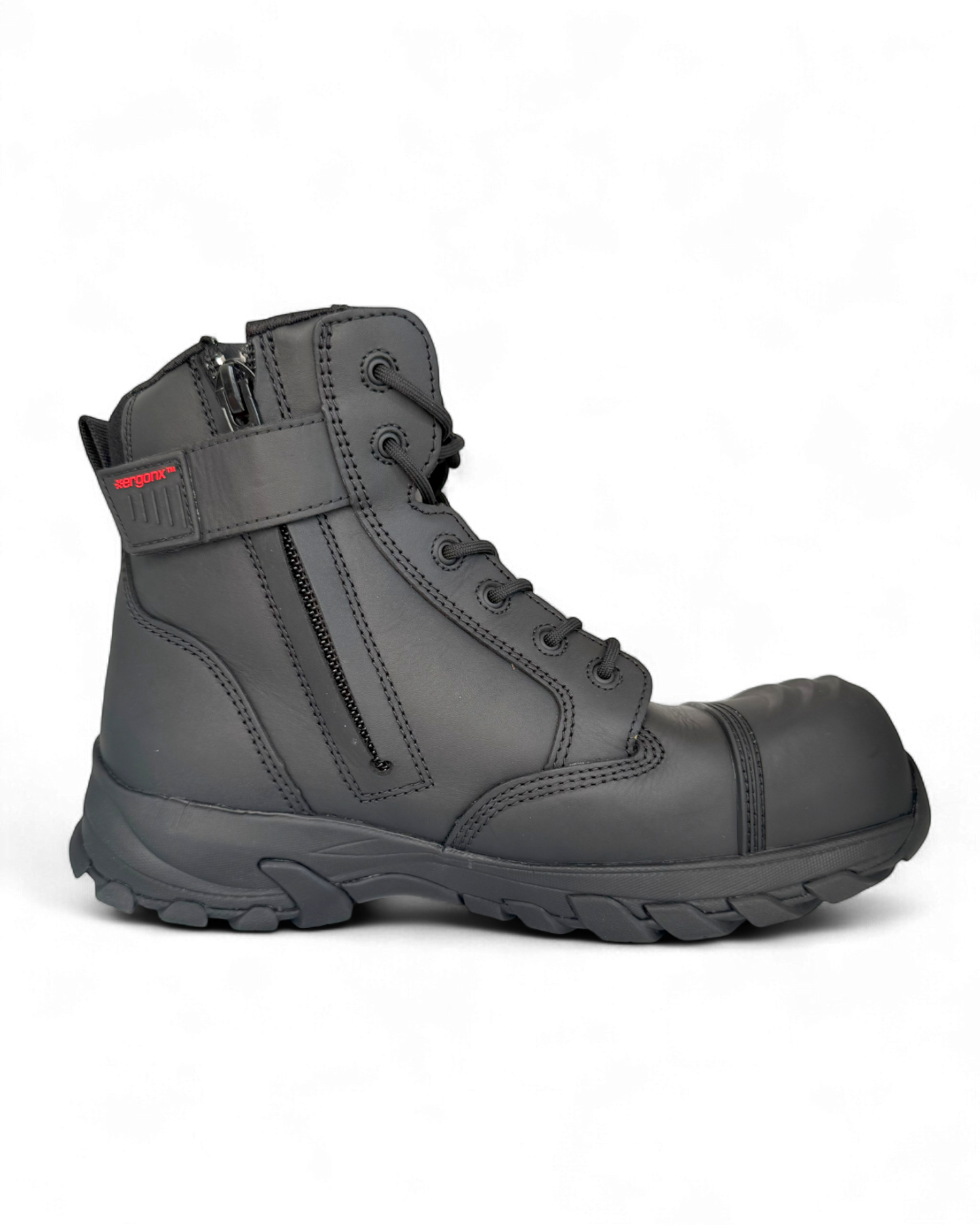 Ergonx Safety Boots Lace Up (Helium) Black